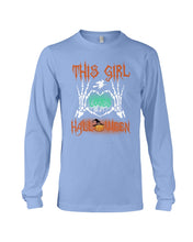 Load image into Gallery viewer, This Girl Loves Halloween Gift For Girls Unisex Long Sleeve
