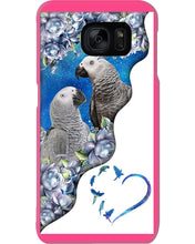 Load image into Gallery viewer, Magical Gray Couple African Parrot Gift For Bird Lovers Phone case
