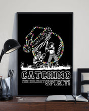 Load image into Gallery viewer, Baseball Catching The Holiday Spirit Gift For Baseball Players Vertical Poster

