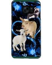 Load image into Gallery viewer, Lovely Phone Case Twinkling Blue Heart Gift For Goat Lovers Phone case
