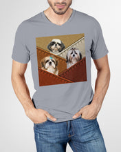 Load image into Gallery viewer, Three Cute Shih Tzu In Bag Gift For Dog Lovers Guys V-Neck
