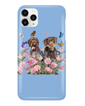 Load image into Gallery viewer, German Wirehaired Pointer With Peonies Gift For Dog Lovers Phone case
