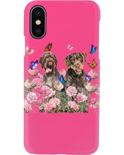 Load image into Gallery viewer, German Wirehaired Pointer With Peonies Gift For Dog Lovers Phone case
