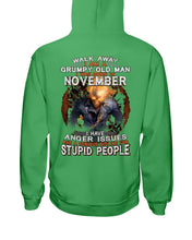 Load image into Gallery viewer, Walk Away I Am A Grumpy Old Man Who Was Born In November Birthday Gift Hoodie
