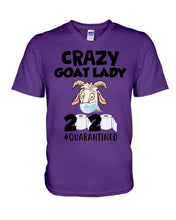 Load image into Gallery viewer, Crazy Goat Lady 2020 Quarantined Gift For Goat Lovers Guys V-Neck
