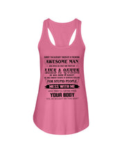 Load image into Gallery viewer, I'm Already Taken By An August Freaking Awesome Man For Birthday Gift Ladies Flowy Tank
