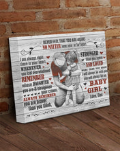 Load image into Gallery viewer, Never Feel That You Are Alone Hugging Daughter Dad Gift For Daughter Matte Canvas
