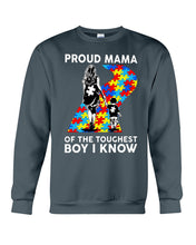 Load image into Gallery viewer, Proud Mama Of The Touchest Boy I Know Autism's Day Gift Sweatshirt
