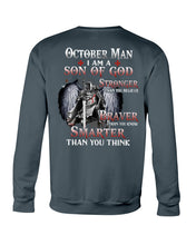 Load image into Gallery viewer, October Man Son Of God Birthday Meaningful Gift For Men Sweatshirt

