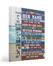 Load image into Gallery viewer, Thank You For Walking Beside Me Custom Name Gift For Wife Matte Canvas
