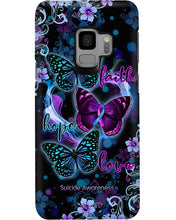 Load image into Gallery viewer, Purple Phone Case With Butterfly Faith Hope Love Suicide Awareness Gift Phone case
