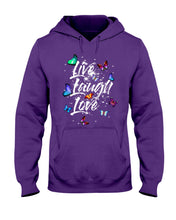 Load image into Gallery viewer, Butterfly Live Laugh Love Gift For Lover Hoodie
