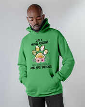 Load image into Gallery viewer, Medical Assistant Loves Dogs And Has Tattoos Gift For Dog Lovers Hoodie
