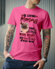 Load image into Gallery viewer, Gift For Angel Dad Red Butterflies Your Wings Were Ready Guys Tee
