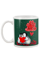 Load image into Gallery viewer, Penguin Forever Love With Red Heart Balloon Gift For Penguin Lovers Mug
