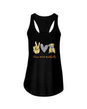 Load image into Gallery viewer, Peace Love Live  Special Custom Design For Dog Lovers Ladies Flowy Tank
