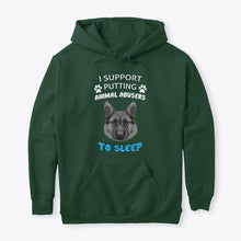 Load image into Gallery viewer, I Support Putting Animal Abusers To Sleep Gift For Dog Lovers Hoodie
