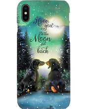 Load image into Gallery viewer, Dachshund Gift For Dog Lovers Snowy Night Together Phone case
