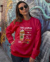 Load image into Gallery viewer, The Quarantine Time With Yarn And Coffee Gift For Women Sweatshirt
