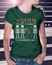 Load image into Gallery viewer, Autism It's A Different Ability Gift For Autism People Ladies Tee
