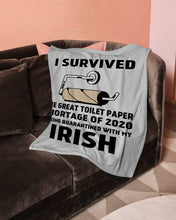 Load image into Gallery viewer, Toilet Paper Shortage Of 2020 Being Quarantined With My   Irish  Personalized Nation Fleece Blanket
