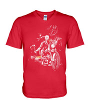 Load image into Gallery viewer, You're Not Alone Motorcycle Axe Gift For Men Guys V-Neck

