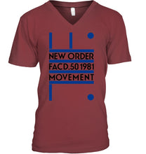 Load image into Gallery viewer, New Order Facd 501981 Movement Simple Unique Custom Design Guys V-Neck
