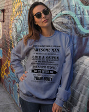 Load image into Gallery viewer, I'm Already Taken By An August Freaking Awesome Man For Birthday Gift Sweatshirt
