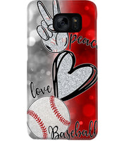 Load image into Gallery viewer, Baseball Peaceful Love Gift For Baseball Lovers Phone case
