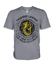 Load image into Gallery viewer, December Woman The Soul Of A Mermaid Birthday Meaningful Gift For Women Guys V-Neck
