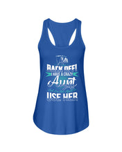 Load image into Gallery viewer, Back Off I Have A Crazy Aunt And I'm Not Afraid To Use Her Ladies Flowy Tank
