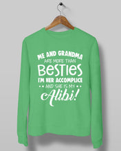Load image into Gallery viewer, Me And Grandma Are More Than Besties Custom Gift For Family Sweatshirt

