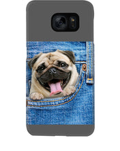 Load image into Gallery viewer, baby Pug In Denim Pocket Gift For Dog Lovers Phone case
