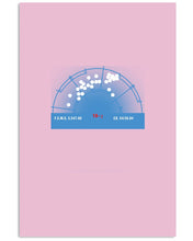 Load image into Gallery viewer, Pinpoint The Location In The Space Blue Vertical Poster
