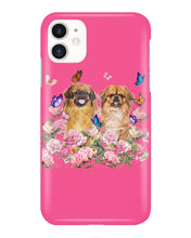 Load image into Gallery viewer, Pekingese With Peonies Gift For Dog Lovers Phone case
