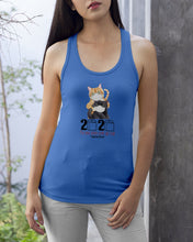 Load image into Gallery viewer, 2020 The Year When Shit Got Real Trending For Cat Lovers Ladies Flowy Tank
