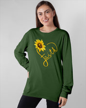 Load image into Gallery viewer, Black Phone Case Sunflower Faith Gift For Christians Unisex Long Sleeve
