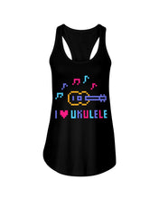 Load image into Gallery viewer, Ukulele Lovely Custom Design For Music Instrument  Lovers Ladies Flowy Tank
