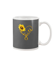 Load image into Gallery viewer, Black Phone Case Sunflower Faith Gift For Christians Mug
