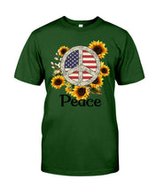 Load image into Gallery viewer, Peace Sign Sunflower Birthday Gift For Girls Guys Tee
