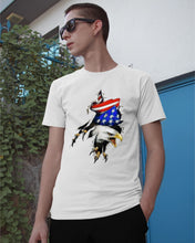 Load image into Gallery viewer, Eagle Giant Scratch USA Flag Gift For Women Guys Tee
