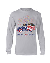 Load image into Gallery viewer, America 4th Of July Truck Pug Gift For Dog Lovers Unisex Long Sleeve
