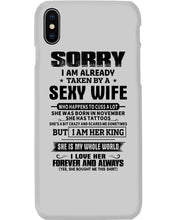 Load image into Gallery viewer, Gift For Husband Taken By A November Sexy Wife Who Happens To Cuss A Lot Phone case
