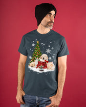 Load image into Gallery viewer, Funny Golden Retrievers Sleep In Red Boots Gift For Dog Lovers Guys Tee
