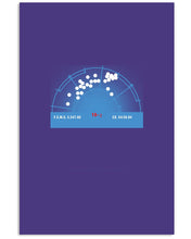 Load image into Gallery viewer, Pinpoint The Location In The Space Blue Vertical Poster
