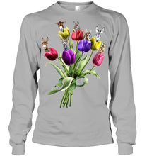 Load image into Gallery viewer, Vintage Funny Donkey With Tulip Trending For Donkey Lovers Unisex Long Sleeve
