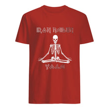 Load image into Gallery viewer, Yoga Iron Skeleton Dark Blue Background Gift For Men Guys Tee
