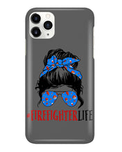 Load image into Gallery viewer, Firefighter Make You Life Safe Lady With Blue Ribbonhead Gift For Women Phone case

