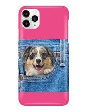 Load image into Gallery viewer, Australian Shepherd In Denim Pocket Gift For Dog Lovers Phone case
