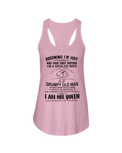 Load image into Gallery viewer, A Spoiled Wife Of An October Grumpy Old Man Birthday Meaningful Gift Ladies Flowy Tank

